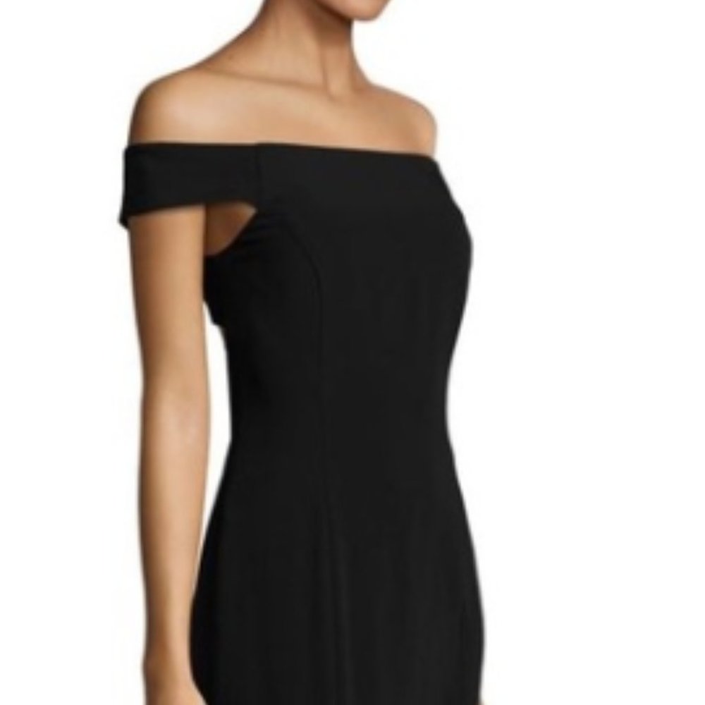 Off the Shoulder Black Maxi Gown